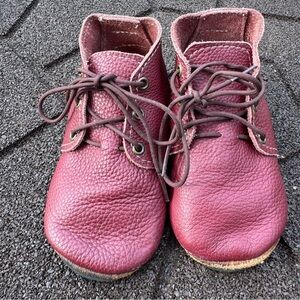 Baby Walker Barefoot Minimalist Leather Oxford Style Wide Tow Box Flexible Sz. 8